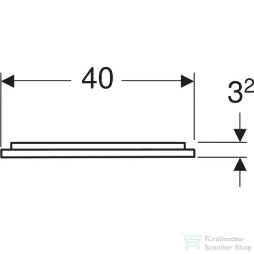 Geberit OPTION PLUS SQUARE 40x70 cm-es tükör LED világítással,matt fekete/eloxált alumínium 502.780.14.1