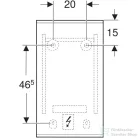 Geberit OPTION PLUS SQUARE 40x70 cm-es tükör LED világítással,matt fekete/eloxált alumínium 502.780.14.1