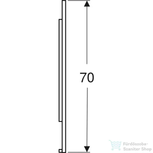 Geberit OPTION PLUS SQUARE 40x70 cm-es tükör LED világítással,matt fekete/eloxált alumínium 502.780.14.1