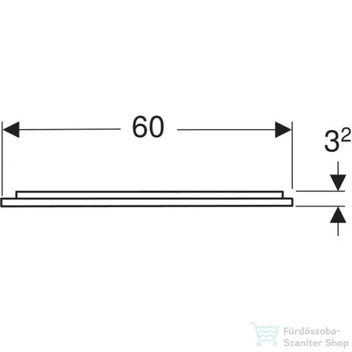 Geberit OPTION PLUS SQUARE 60x70 cm-es tükör LED világítással,eloxált alumínium 502.781.00.1