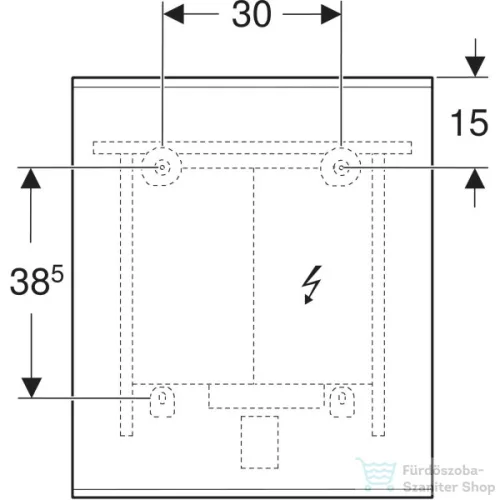 Geberit OPTION PLUS SQUARE 60x70 cm-es tükör LED világítással,eloxált alumínium 502.781.00.1