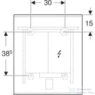 Geberit OPTION PLUS SQUARE 60x70 cm-es tükör LED világítással,matt fekete/eloxált alumínium 502.781.14.1