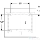 Geberit OPTION PLUS SQUARE 75x70 cm-es tükör LED világítással,eloxált alumínium 502.782.00.1