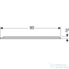 Geberit OPTION PLUS SQUARE 90x70 cm-es tükör LED világítással,eloxált alumínium 502.783.00.1