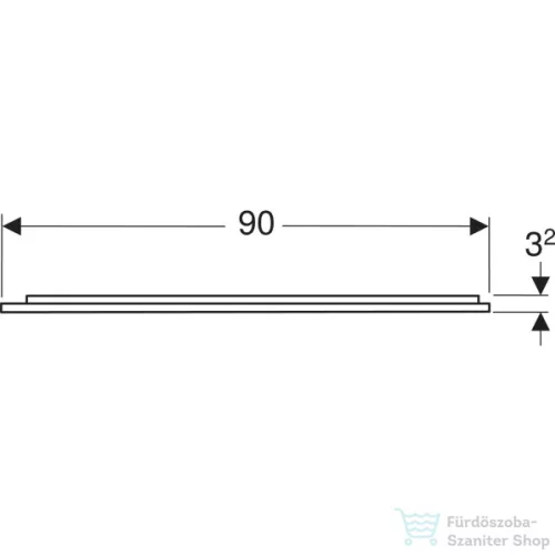 Geberit OPTION PLUS SQUARE 90x70 cm-es tükör LED világítással,eloxált alumínium 502.783.00.1