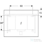 Geberit OPTION PLUS SQUARE 90x70 cm-es tükör LED világítással,matt fekete/eloxált alumínium 502.783.14.1