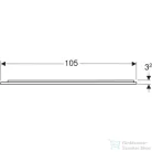 Geberit OPTION PLUS SQUARE 105x70 cm-es tükör LED világítással,eloxált alumínium 502.784.00.1