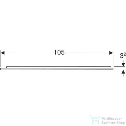Geberit OPTION PLUS SQUARE 105x70 cm-es tükör LED világítással,matt fekete/eloxált alumínium 502.784.14.1