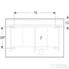 Geberit OPTION PLUS SQUARE 105x70 cm-es tükör LED világítással,matt fekete/eloxált alumínium 502.784.14.1