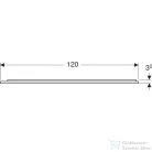 Geberit OPTION PLUS SQUARE 120x70 cm-es tükör LED világítással,matt fekete/eloxált alumínium 502.785.14.1