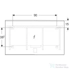 Geberit OPTION PLUS SQUARE 120x70 cm-es tükör LED világítással,matt fekete/eloxált alumínium 502.785.14.1