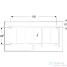 Geberit OPTION PLUS SQUARE 135x70 cm-es tükör LED világítással,eloxált alumínium 502.786.00.1