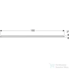 Geberit OPTION PLUS SQUARE 160x70 cm-es tükör LED világítással,matt fekete/eloxált alumínium 502.787.14.1