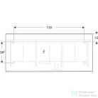 Geberit OPTION PLUS SQUARE 160x70 cm-es tükör LED világítással,matt fekete/eloxált alumínium 502.787.14.1