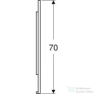 Geberit OPTION PLUS SQUARE 160x70 cm-es tükör LED világítással,matt fekete/eloxált alumínium 502.787.14.1