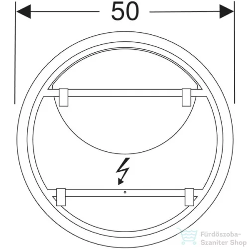 Geberit OPTION ROUND 50 cm-es tükör LED világítással,502.796.00.1