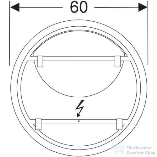 Geberit OPTION ROUND 60 cm-es tükör LED világítással,502.797.00.1