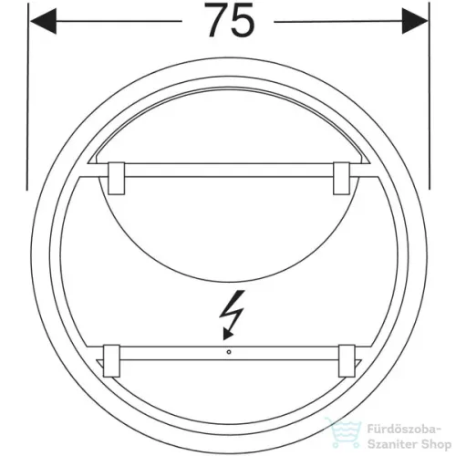Geberit OPTION ROUND 75 cm-es tükör LED világítással,502.798.00.1