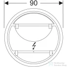 Geberit OPTION ROUND 90 cm-es tükör LED világítással,502.799.00.1
