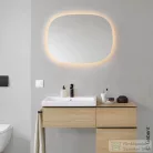 Geberit Option Oval 60x80 cm-es tükör világítással,502.800.00.1