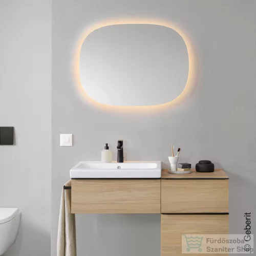 Geberit Option Oval 60x80 cm-es tükör világítással,502.800.00.1