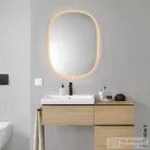 Geberit Option Oval 60x80 cm-es tükör világítással,502.800.00.1