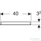 Geberit OPTION BASIC SQUARE 40x70 cm-es tükör LED világítással,eloxált alumínium 502.803.00.1