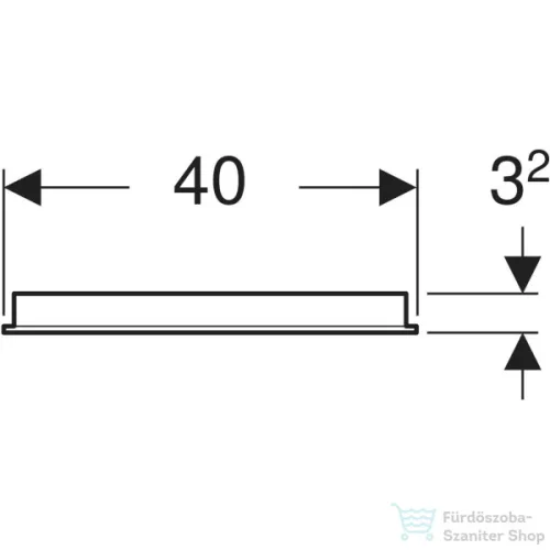 Geberit OPTION BASIC SQUARE 40x70 cm-es tükör LED világítással,eloxált alumínium 502.803.00.1