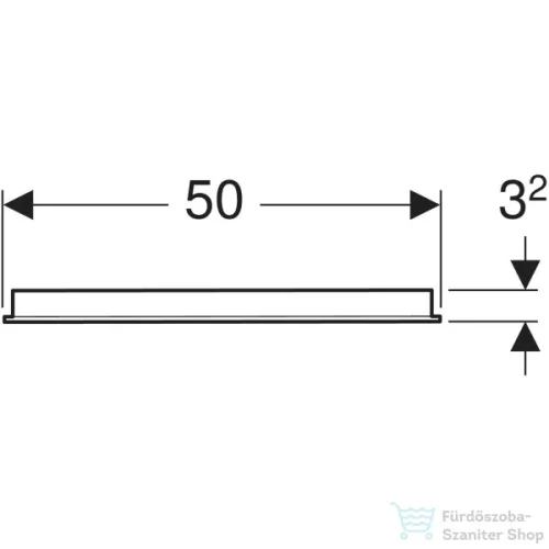 Geberit OPTION BASIC SQUARE 50x70 cm-es tükör LED világítással,eloxált alumínium 502.804.00.1