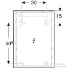 Geberit OPTION BASIC SQUARE 50x70 cm-es tükör LED világítással,eloxált alumínium 502.804.00.1