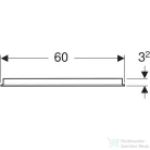 Geberit OPTION BASIC SQUARE 60x70 cm-es tükör LED világítással,eloxált alumínium 502.805.00.1