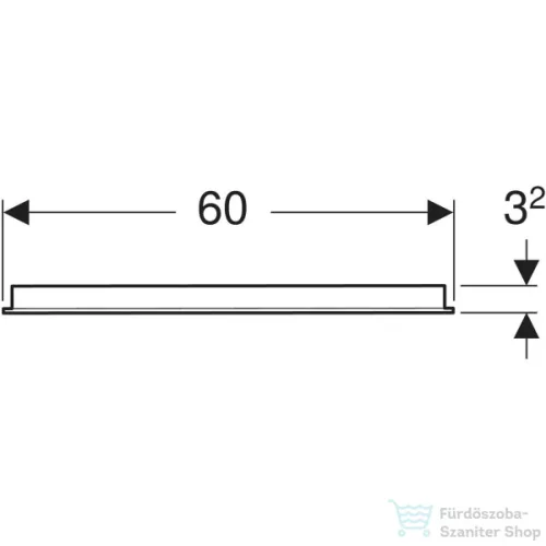 Geberit OPTION BASIC SQUARE 60x70 cm-es tükör LED világítással,eloxált alumínium 502.805.00.1