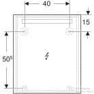 Geberit OPTION BASIC SQUARE 60x70 cm-es tükör LED világítással,eloxált alumínium 502.805.00.1
