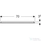 Geberit OPTION BASIC SQUARE 70x70 cm-es tükör LED világítással,eloxált alumínium 502.806.00.1