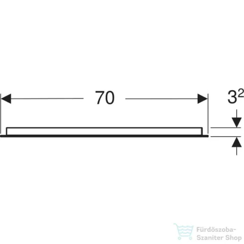 Geberit OPTION BASIC SQUARE 70x70 cm-es tükör LED világítással,eloxált alumínium 502.806.00.1