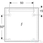 Geberit OPTION BASIC SQUARE 70x70 cm-es tükör LED világítással,eloxált alumínium 502.806.00.1