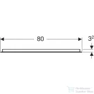 Geberit OPTION BASIC SQUARE 80x70 cm-es tükör LED világítással,eloxált alumínium 502.807.00.1