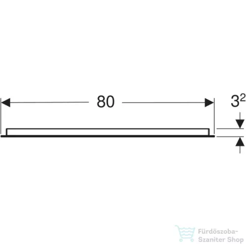 Geberit OPTION BASIC SQUARE 80x70 cm-es tükör LED világítással,eloxált alumínium 502.807.00.1