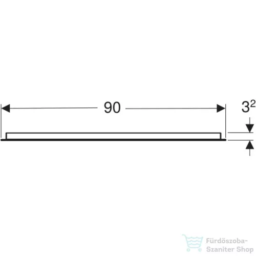 Geberit OPTION BASIC SQUARE 90x70 cm-es tükör LED világítással,eloxált alumínium 502.808.00.1