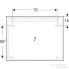 Geberit OPTION BASIC SQUARE 90x70 cm-es tükör LED világítással,eloxált alumínium 502.808.00.1