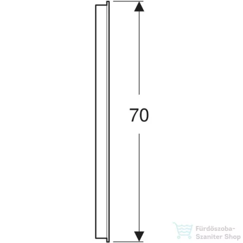 Geberit OPTION BASIC SQUARE 90x70 cm-es tükör LED világítással,eloxált alumínium 502.808.00.1