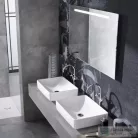 Geberit OPTION BASIC SQUARE 90x70 cm-es tükör LED világítással,eloxált alumínium 502.808.00.1