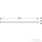 Geberit OPTION BASIC SQUARE 100x70 cm-es tükör LED világítással,eloxált alumínium 502.809.00.1