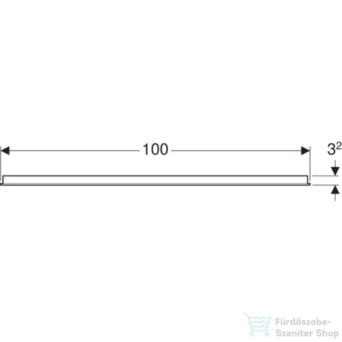Geberit OPTION BASIC SQUARE 100x70 cm-es tükör LED világítással,eloxált alumínium 502.809.00.1
