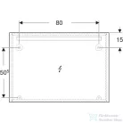 Geberit OPTION BASIC SQUARE 100x70 cm-es tükör LED világítással,eloxált alumínium 502.809.00.1