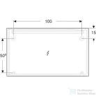 Geberit OPTION BASIC SQUARE 120x70 cm-es tükör LED világítással,eloxált alumínium 502.810.00.1