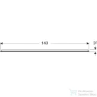 Geberit OPTION BASIC SQUARE 140x70 cm-es tükör LED világítással,eloxált alumínium 502.811.00.1