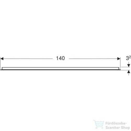 Geberit OPTION BASIC SQUARE 140x70 cm-es tükör LED világítással,eloxált alumínium 502.811.00.1