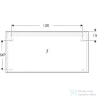 Geberit OPTION BASIC SQUARE 140x70 cm-es tükör LED világítással,eloxált alumínium 502.811.00.1