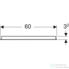 Geberit OPTION BASIC SQUARE 60x90 cm-es tükör LED világítással,eloxált alumínium 502.812.00.1